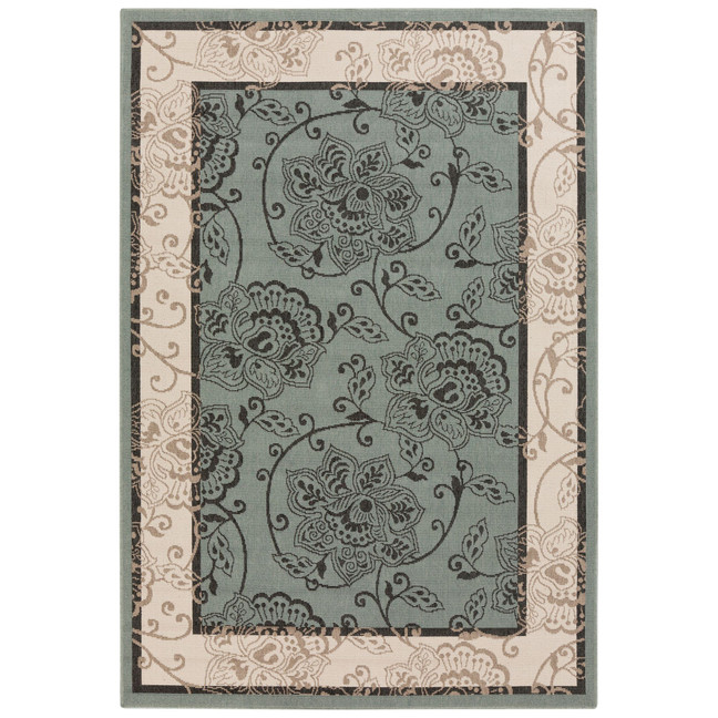 Alfresco ALF-9594 Sage 8'9" Square Area Rug, Indoor/Outdoor