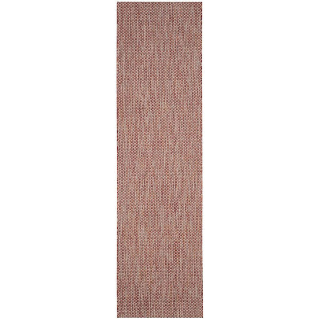 Courtyard Red and Beige 2'3" x 8' Sisal Weave Runner Outdoor Area Rug