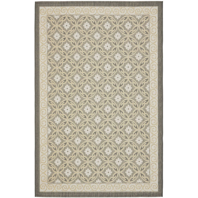 Courtyard Anthracite and Light Gray 8' x 11' Outdoor Area Rug