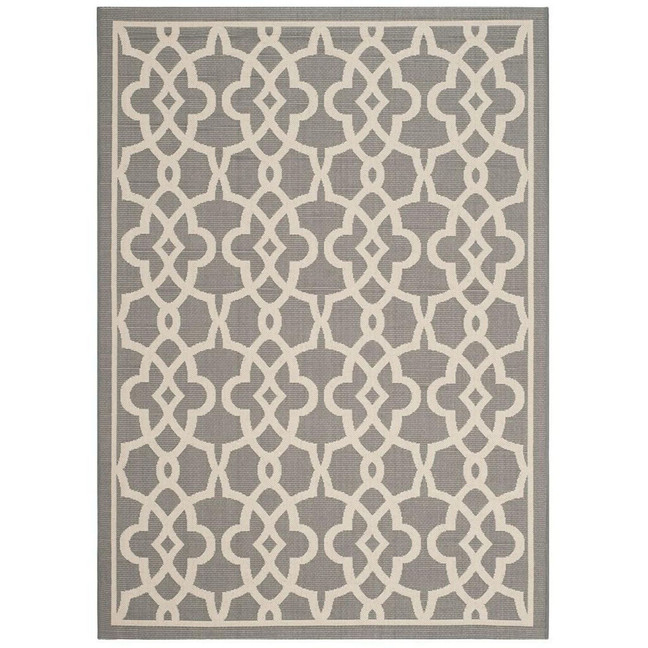 Courtyard Gray and Beige 5'3" x 7'7" Outdoor Area Rug
