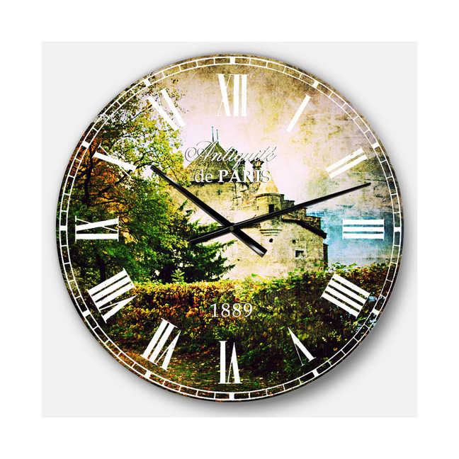Landscape Oversized Round Metal Wall Clock