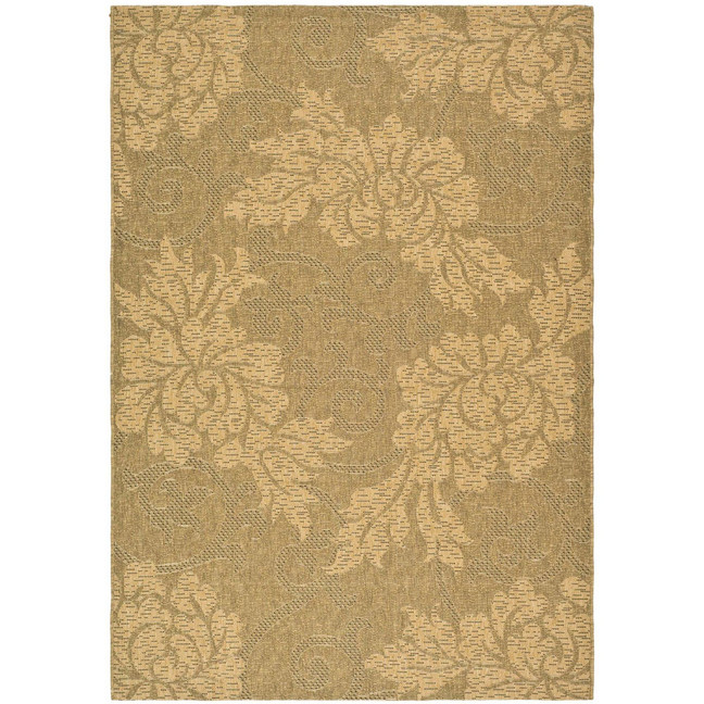 Courtyard Gold and Natural 6'7" x 9'6" Outdoor Area Rug