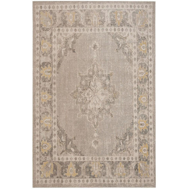 Montage Grey and Gold 2'3" x 8' Runner Outdoor Area Rug