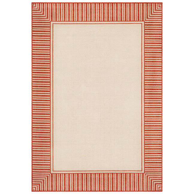 Alfresco ALF-9683 Burnt Orange 6' x 9' Area Rug, Indoor/Outdoor