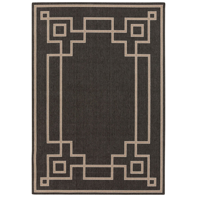 Alfresco ALF-9630 Black 6' x 9' Area Rug, Indoor/Outdoor