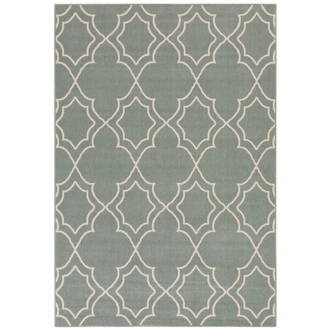 Alfresco ALF-9589 Sage 6' x 9' Area Rug, Indoor/Outdoor
