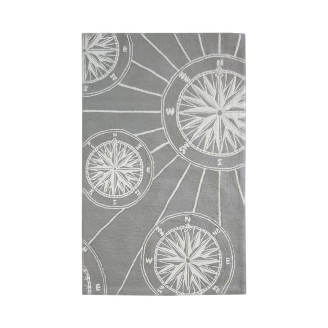 Frontporch Compass Black and Gray 3'6" x 5'6" Outdoor Area Rug