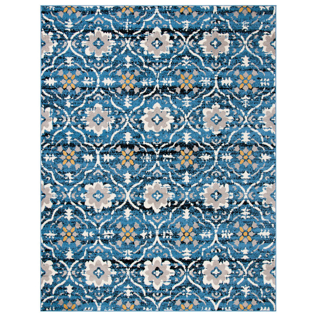 Amsterdam Blue and Creme 8' x 10' Outdoor Area Rug