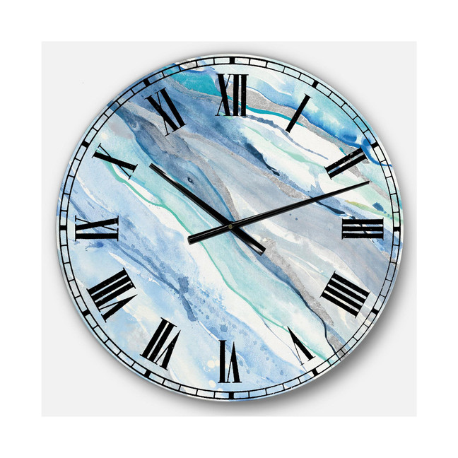 Modern Lake House Oversized Metal Wall Clock