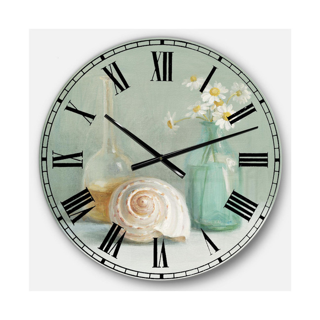 Nautical and Beach Oversized Metal Wall Clock