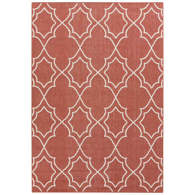 Alfresco ALF-9591 Rust 6' x 9' Area Rug, Indoor/Outdoor