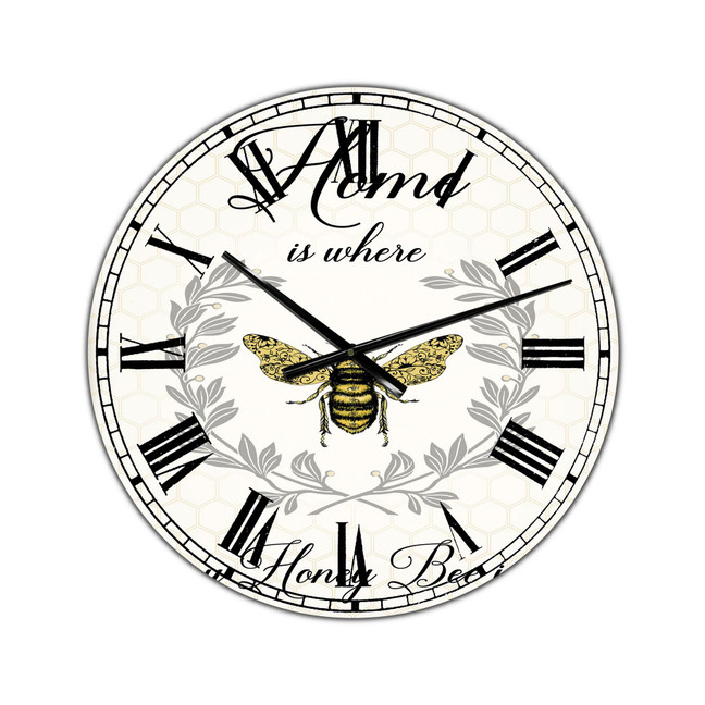 Honey Bee a Oversized Cottage Wall Clock - 36" x 28" x 1"