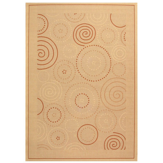 Courtyard Natural and Terra 2'3" x 10' Sisal Weave Runner Outdoor Area Rug