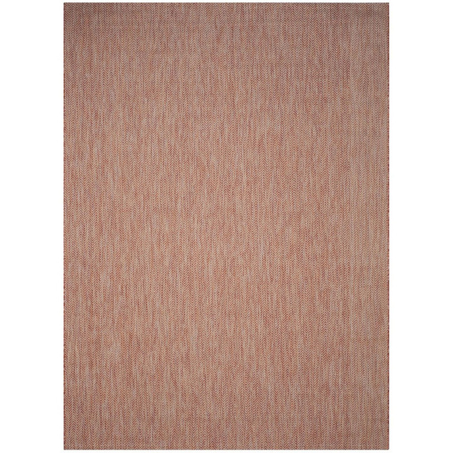 Courtyard Red and Beige 9' x 12' Outdoor Area Rug
