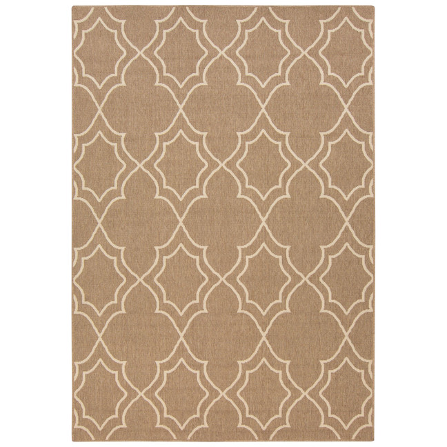 Alfresco ALF-9587 Camel 2'3" x 4'6" Area Rug, Indoor/Outdoor