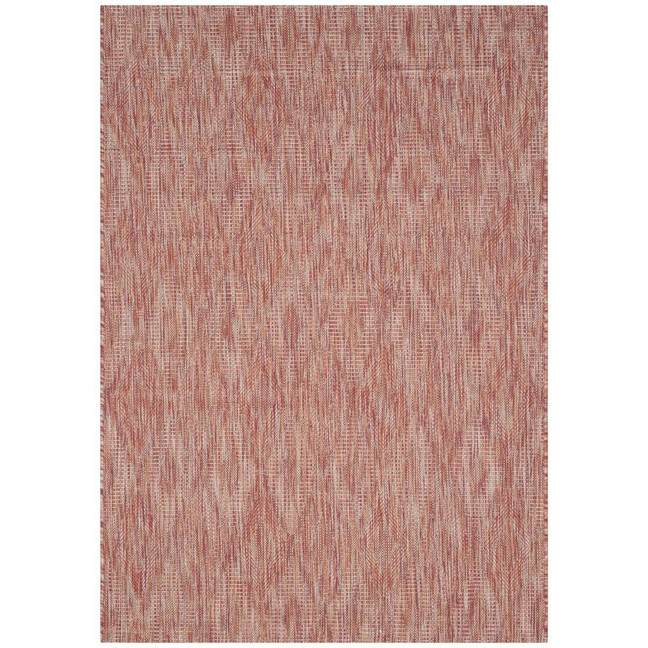 Courtyard Red 6'7" x 9'6" Outdoor Area Rug