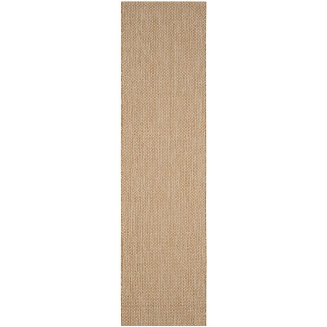 Courtyard Natural and Cream 2'3" x 12' Runner Outdoor Area Rug