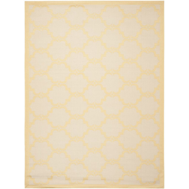 Courtyard Beige and Yellow 8' x 11' Sisal Weave Outdoor Area Rug
