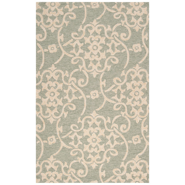 Rain RAI-1103 Sea Foam 2' x 3' Area Rug, Indoor/Outdoor