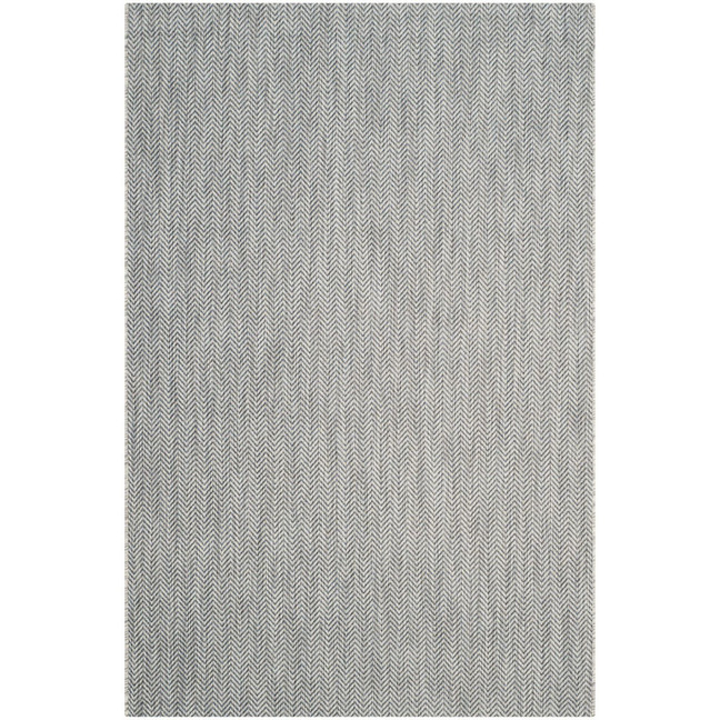 Courtyard Gray and Navy 8' x 11' Outdoor Area Rug