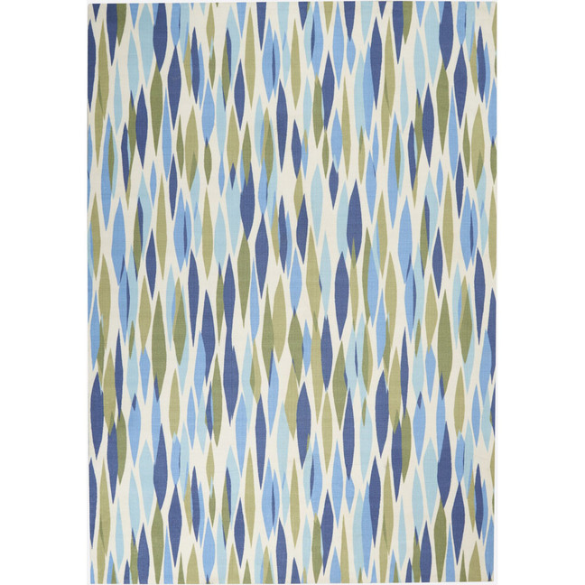 Shady Brights SHA01 Aquamarine 6'6" x 9'6" Outdoor Area Rug