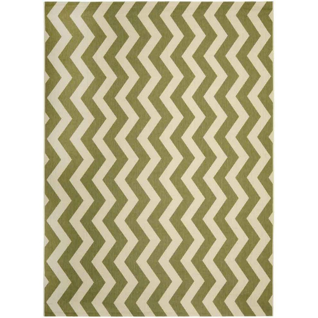 Courtyard Green and Beige 8'11" x 12' Sisal Weave Rectangle Outdoor Area Rug