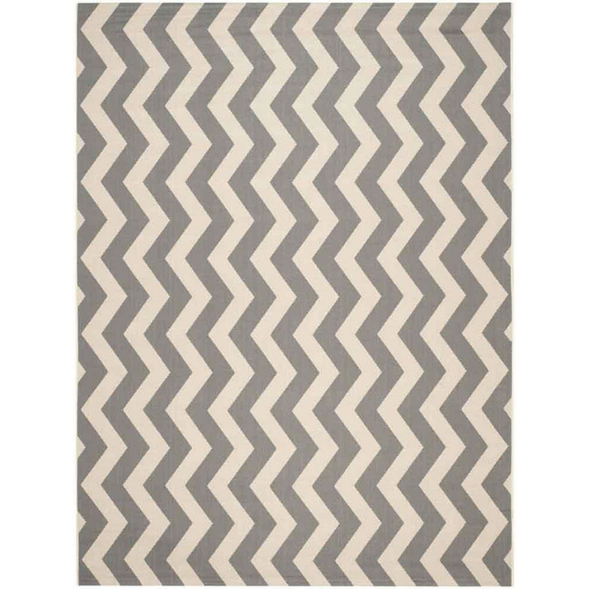 Courtyard Gray and Beige 8'11" x 12' Sisal Weave Rectangle Outdoor Area Rug