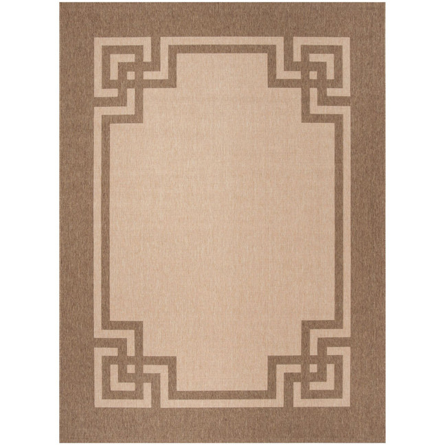 Deco Frame MSR4122K Beige 6'7" x 9'6" Outdoor Area Rug
