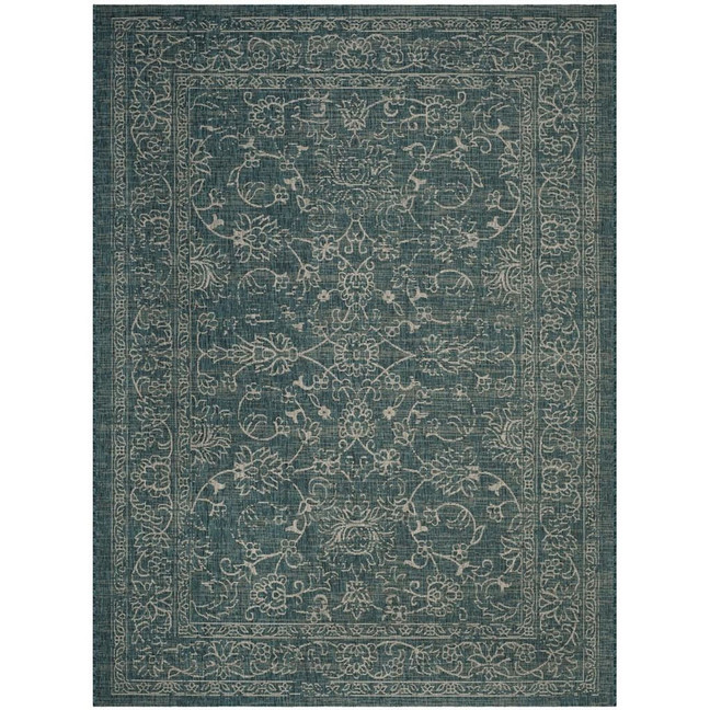 Courtyard Turquoise 9' x 12' Sisal Weave Outdoor Area Rug