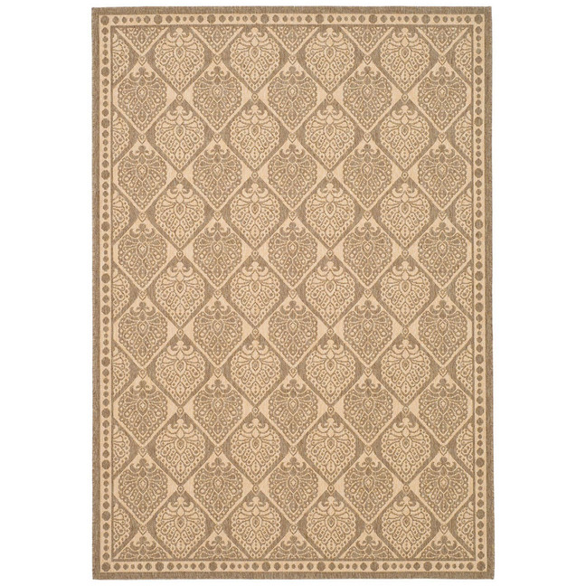 Courtyard Coffee and Sand 5'3" x 7'7" Sisal Weave Outdoor Area Rug
