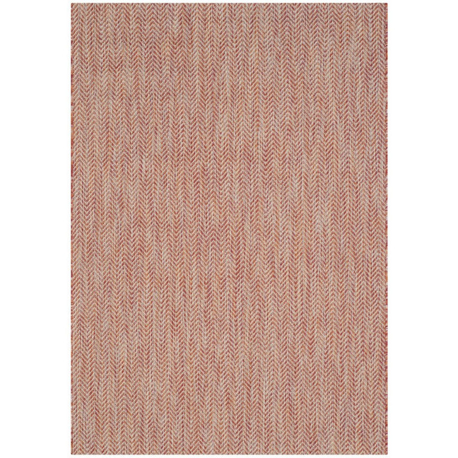 Courtyard Red and Beige 4' x 5'7" Outdoor Area Rug