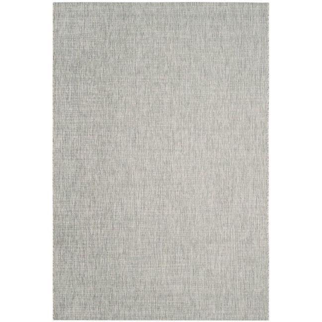 Courtyard Gray and Turquoise 5'3" x 7'7" Sisal Weave Outdoor Area Rug