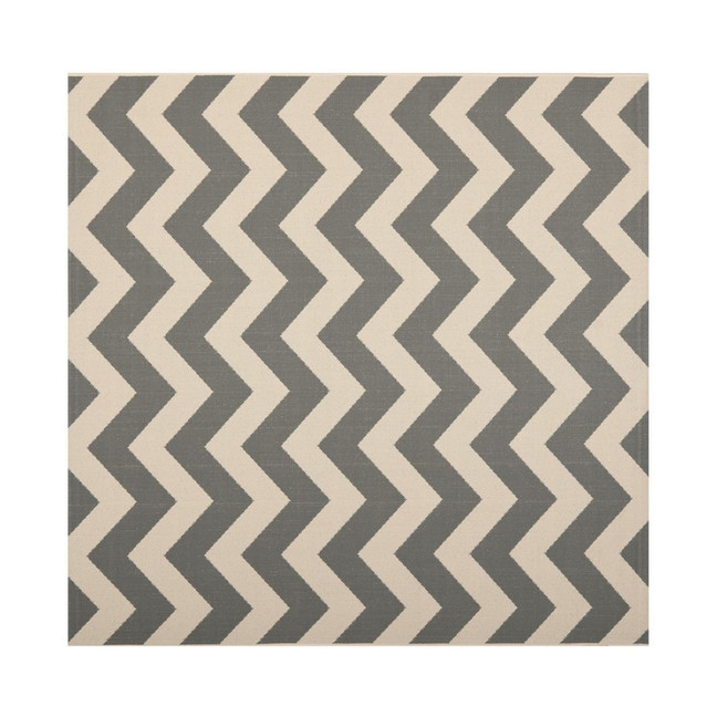 Courtyard Gray and Beige 6'7" x 6'7" Square Outdoor Area Rug