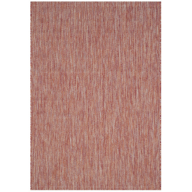 Courtyard Red 4' x 5'7" Sisal Weave Outdoor Area Rug