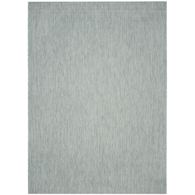 Courtyard Aqua and Gray 9' x 12' Outdoor Area Rug