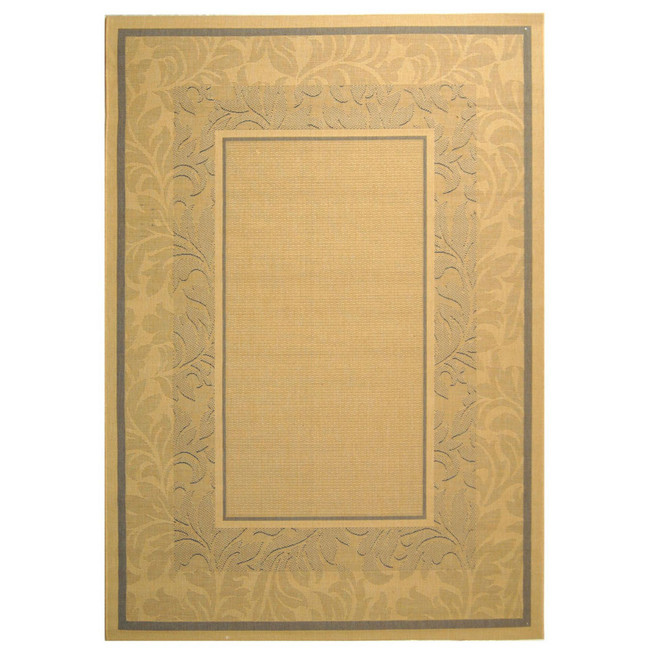 Courtyard Natural and Blue 8' x 11' Outdoor Area Rug