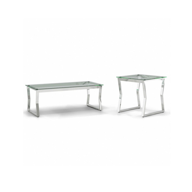 Meiland Glass Top Coffee Table Set, 2 Piece