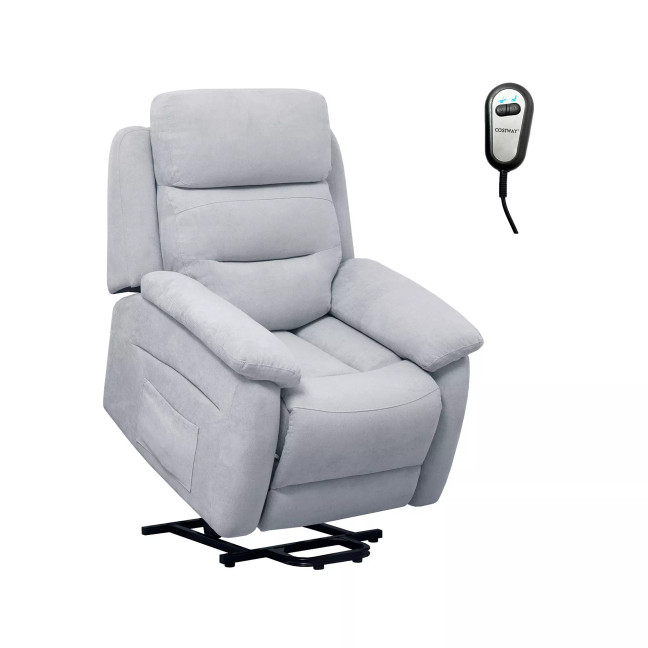 Power Lift Recliner Chair Sofa for Elderly Side Pocket