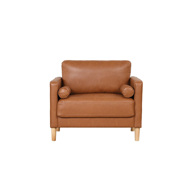 39.8"W Faux Leather Upholstered Morris Chair
