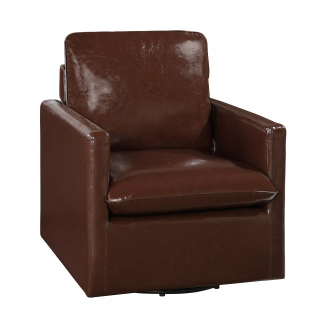 Mira 34.5" Faux Leather Swivel Chair