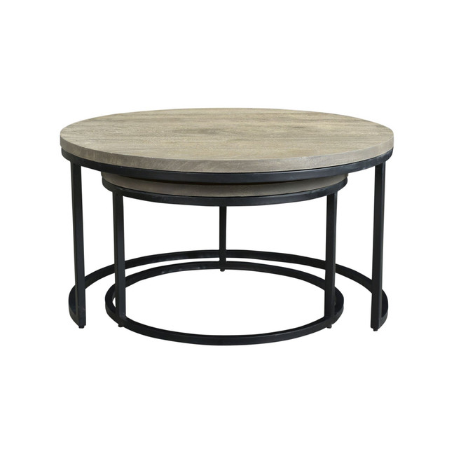 Drey Round Nesting Coffee Tables Set Of Two
