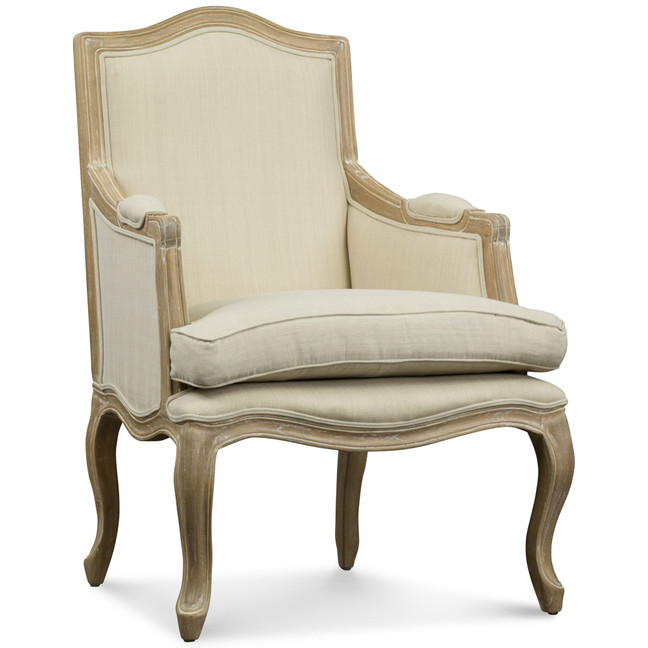 Kempler Wood Traditional French Accent Chair