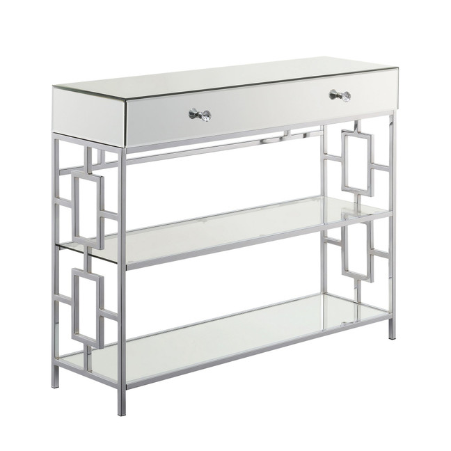 Town Square 1 Drawer Mirrored Console Table
