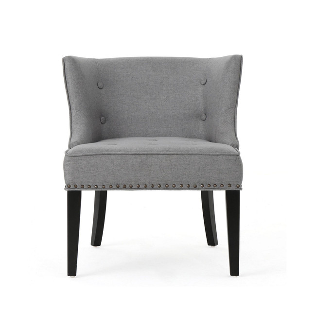 Adelina Contemporary Nailhead Trim Upholstered Accent Chair