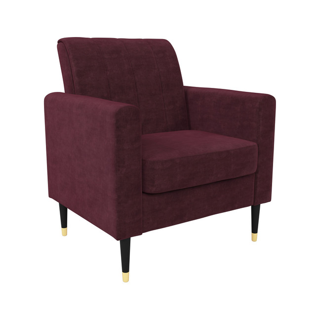 Sheahan Mid-Century Modern Channel-Tufted Armchair