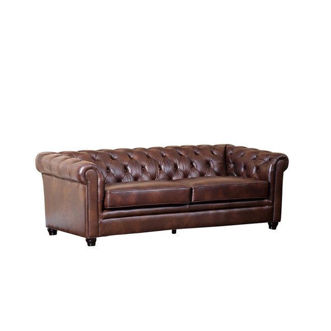 Zoe 86" Leather Sofa
