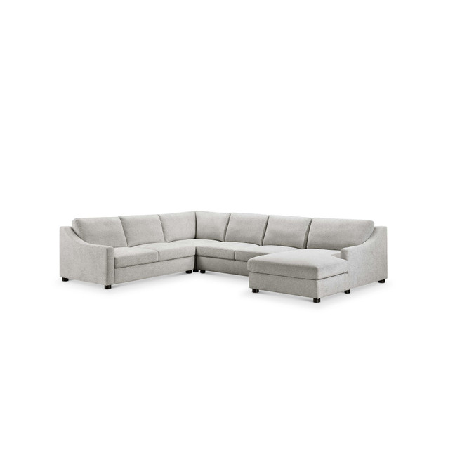 Garcelle 4 Piece Stain-Resistant Fabric Sectional