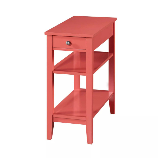 American Heritage 1 Drawer Chairside End Table with Shelves