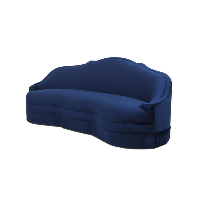 Pianosa 90" Upholstered Camelback Sofa with Skirt