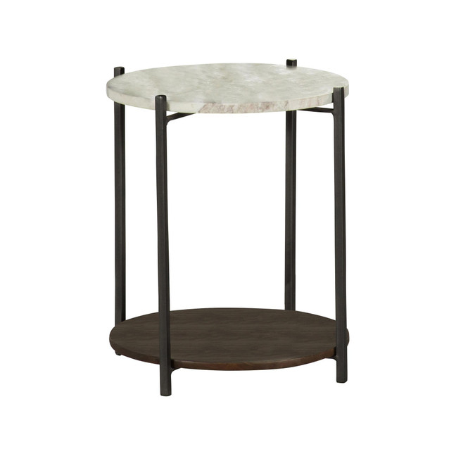 20" Marble Round Accent Table with Marble Top